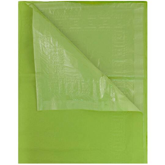 JAM Paper Lime Green Rectangular Plastic Lined Paper Table Cover,  54" x 108"